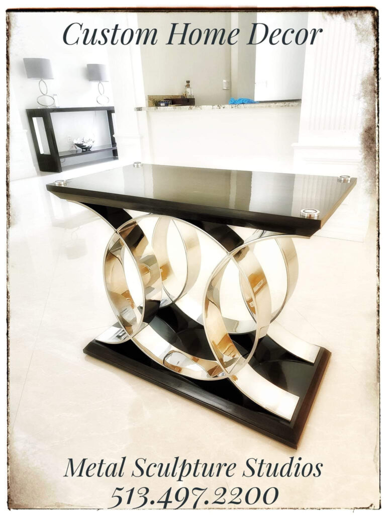 Modern Dining Tables with Polished Stainless Steel Base